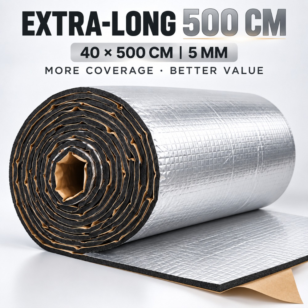 Pipe Insulation Foam - Extra Long 40x500cm 5mm Self Adhesive