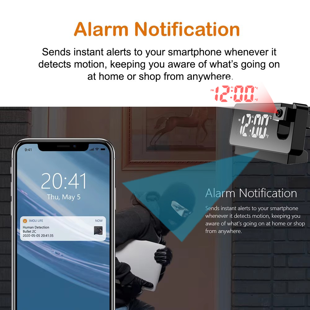 Improved 4K HD Clock Camera, S - App Home Improvement 评论和价格