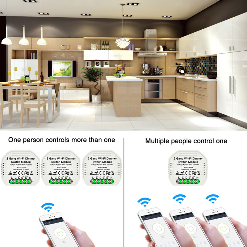 2Gang Wifi Dimmer Light Switch - App Home Improvement 评论和价格