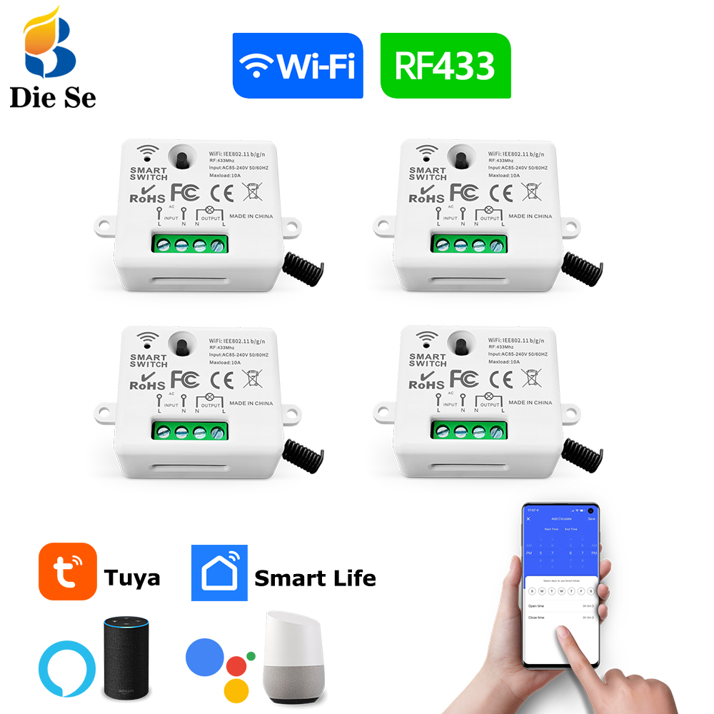 Tuya WiFi Smart Light Switch 4 - App Home Improvement 评论和价格