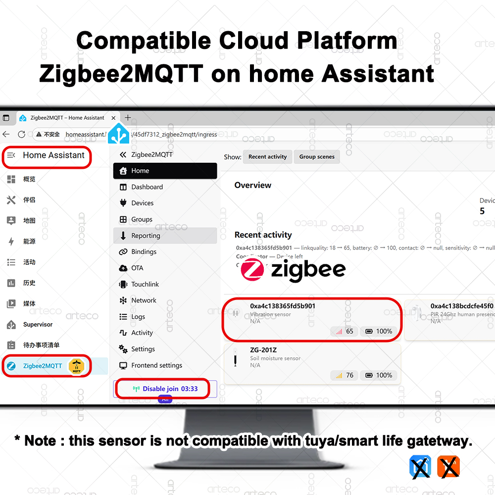 Smart ZigBee 3.0 Vibration Sen - Home Improvement Hardware 评论和价格