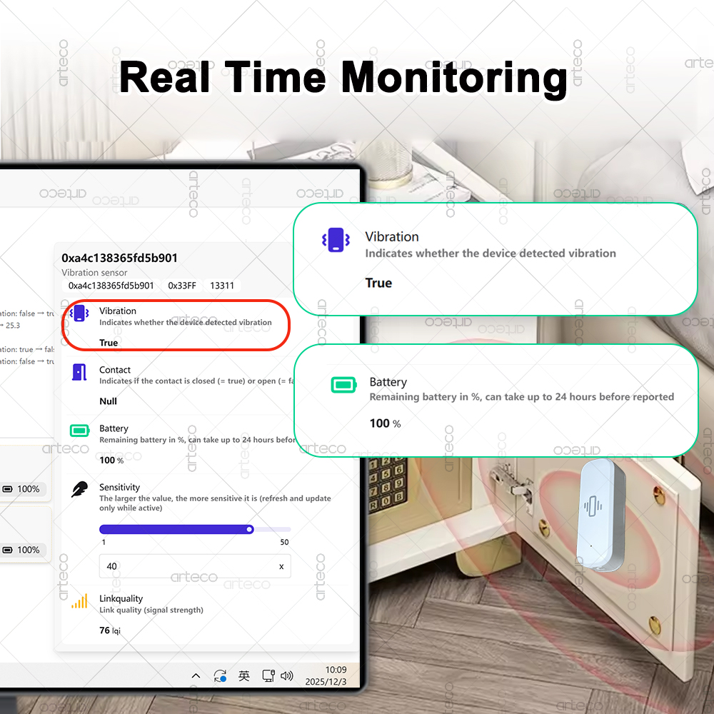 Smart ZigBee 3.0 Vibration Sen - Home Improvement Hardware 评论和价格