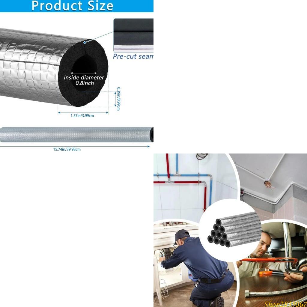 10Pcs Freeze Cover Pipe Wrap I - Pipe Insulation Foam 评论和价格