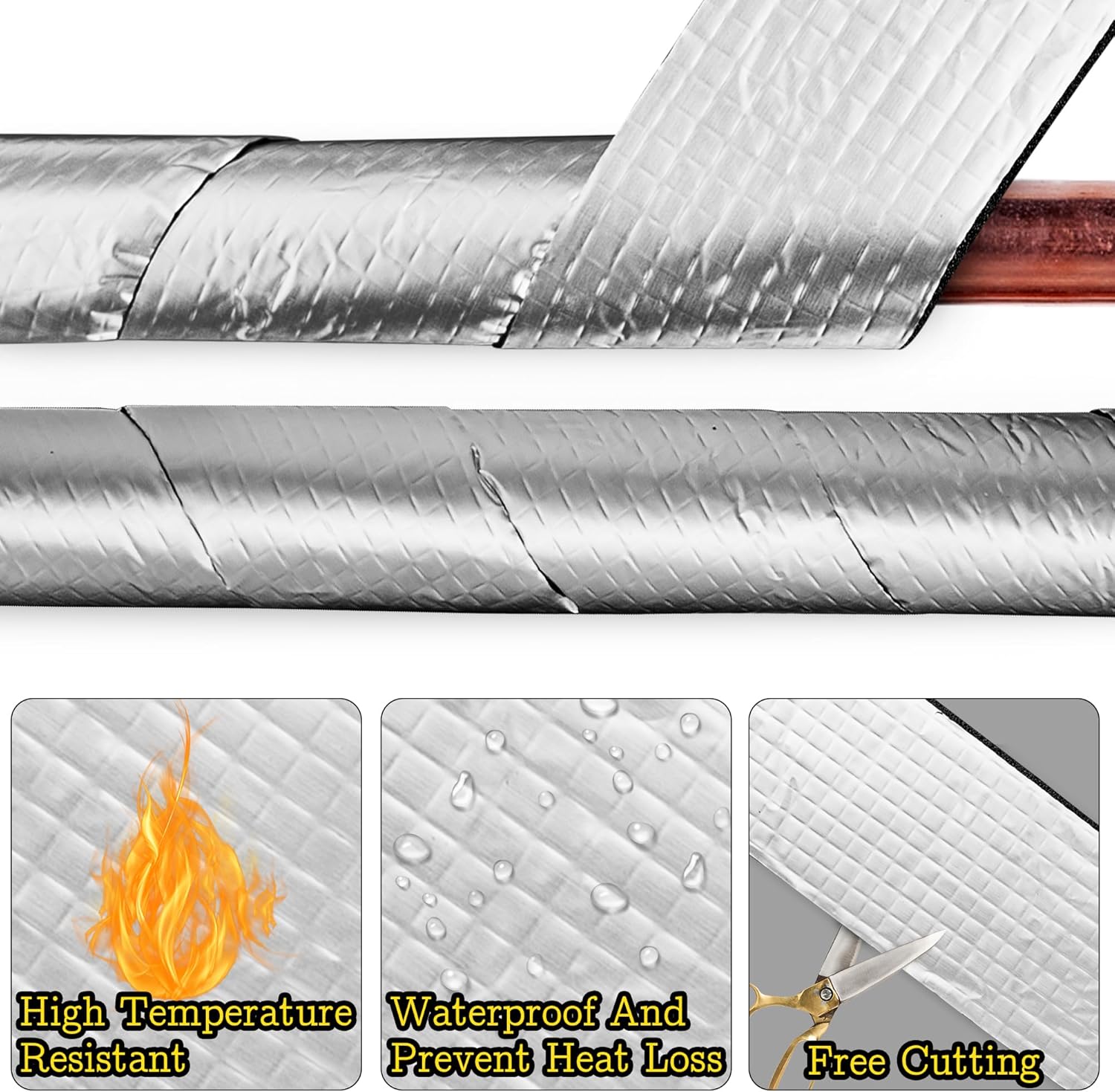 1-5Roll Aluminum Foil Foam Pip - Pipe Insulation Foam 评论和价格